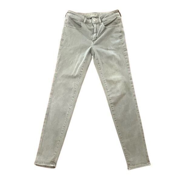 American Eagle Outfitters Pants - American Eagle‎ Classic 5 Pocket Next Level Stretch Sage Green Skinny Jeans SZ 8